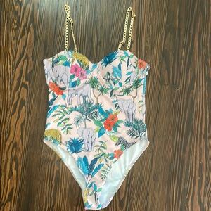 Forever 21 jungle print one piece swimsuit
